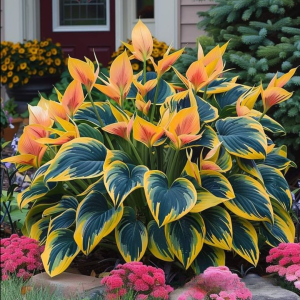 Хоста Флейм Данс купить по цене от 650р. в интернет-магазине «Посадика» с доставкой почтой в в Дубнае и по всей России – [изображение №1].